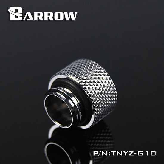 Watercooling Custom BARROW TNYZ-G10 -  Extension 10mm mâle vers femelle - Argent - Autre vue