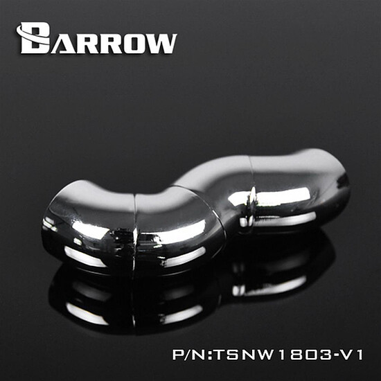 Watercooling Custom BARROW TSNW1803-V1 - Coude 180° à 3 axes - Argent - Autre vue