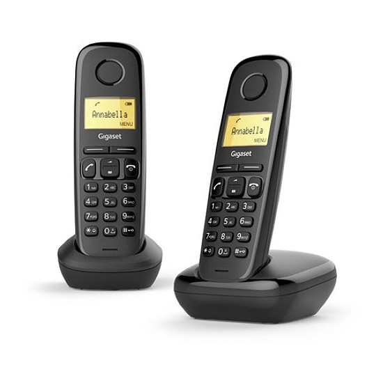 Téléphone fixe sans fil Gigaset A170 Duo (noir)