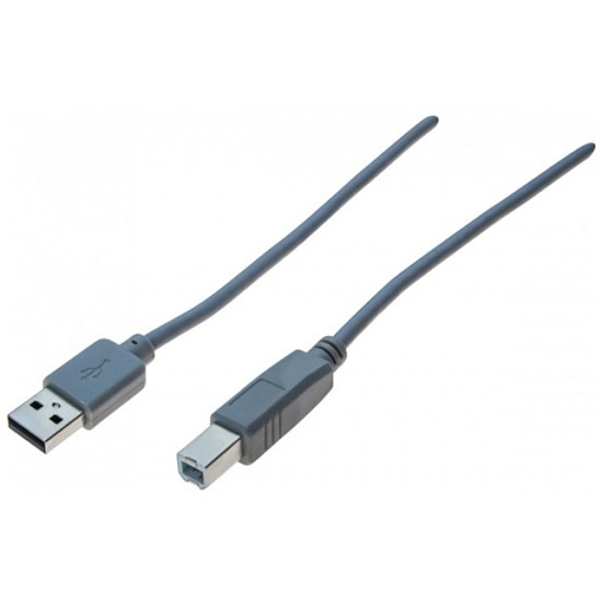 Câble USB Câble imprimante USB 2.0 (A/B) Gris - 3m