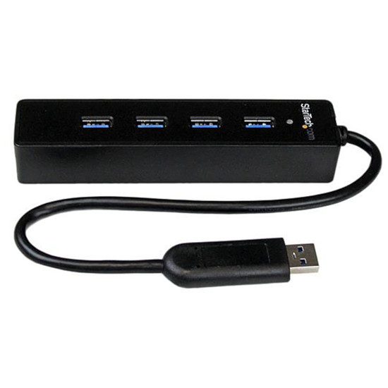 Câble USB StarTech.com Hub USB 3.0 portable avec cable intégré - 4 ports