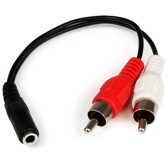 Adaptateur audio StarTech.com Cable en Y Mini-Jack 3,5mm (F) vers 2x RCA (M)