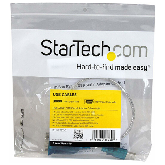 Adaptateur USB StarTech.com Câble adaptateur USB vers Série DB9 RS232 - Autre vue