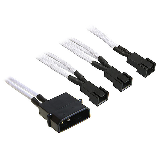 Câble d'alimentation BitFenix Rallonge Blanc 3 x 3 broches 5V / Molex