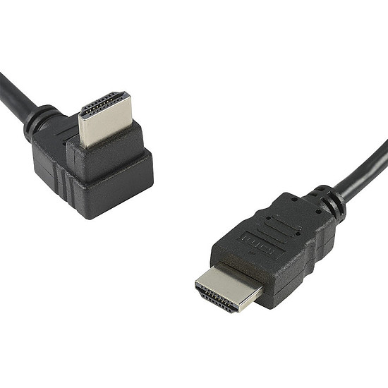 Câble HDMI Cable HDMI 1.4  High Speed avec Ethernet (coudé 90°) - 2 m