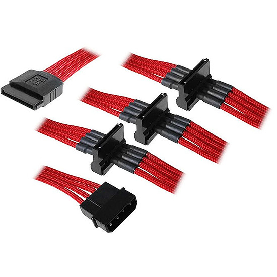 Câble d'alimentation BitFenix Alchemy Câble 4 SATA / Molex - Rouge