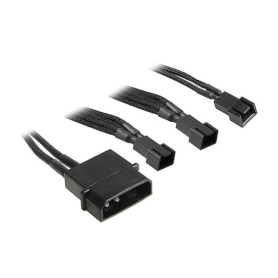 Câble d'alimentation BitFenix Rallonge Noir 3 x 3 broches 12V / Molex