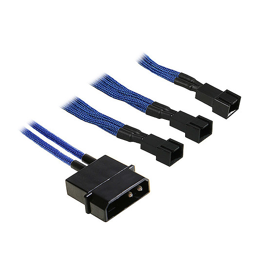 Câble d'alimentation BitFenix Rallonge Bleu 3 x 3 broches 12V / Molex