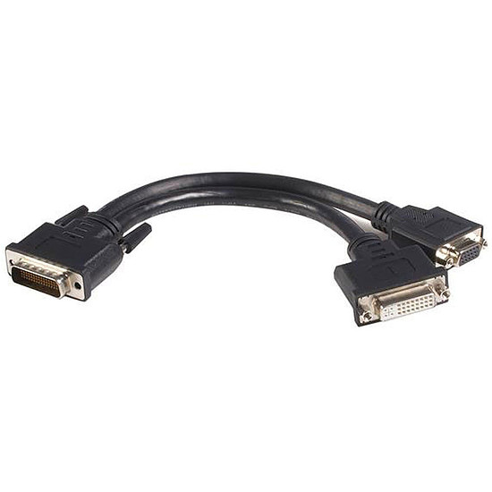 Câble DVI Adaptateur DMS-59 vers DVI-I et VGA - 20 cm