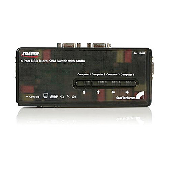 KVM StarTech.com Kit commutateur noir KVM USB 4 ports avec audio