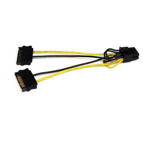 Câble d'alimentation StarTech.com Cable alimentation 2 SATA / PCI-E 8 broches 15 cm