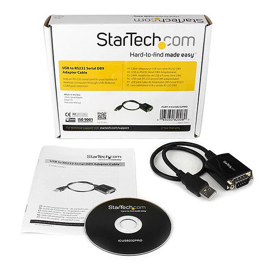 Adaptateur USB StarTech.com Câble USB 2.0 / DB9 (série RS232) - 30cm - Autre vue