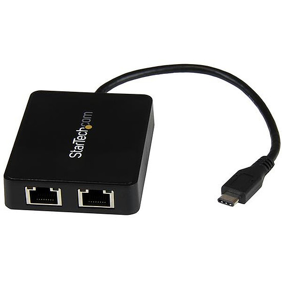 Câble USB StarTech.com Adaptateur USB Type C / 2 x Gigabit Ethernet