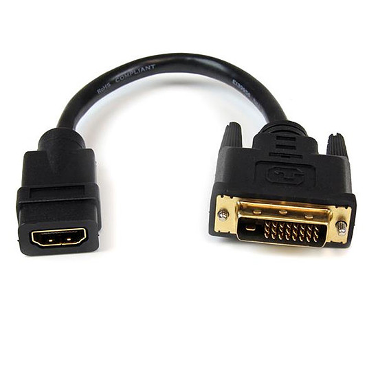 Câble DVI Adaptateur HDMI vers DVI-D (Dual Link) - 20 cm