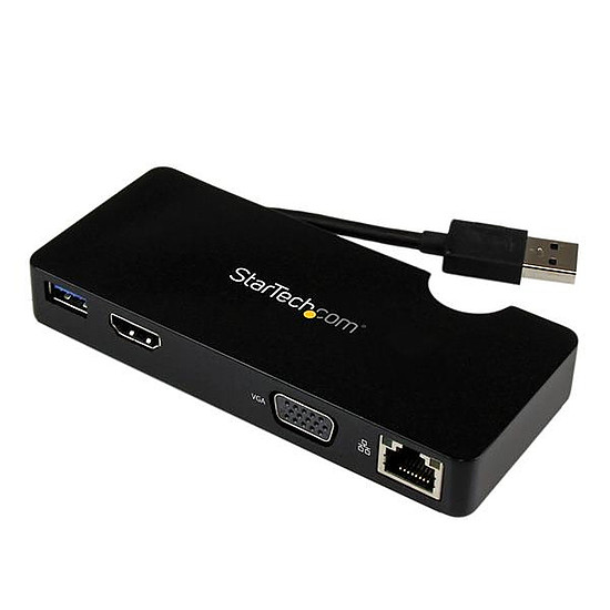 StarTech.com Mini station d'accueil USB 3.0 HDMI ou VGA et RJ45 - Station d' accueil PC portable StarTech.com sur