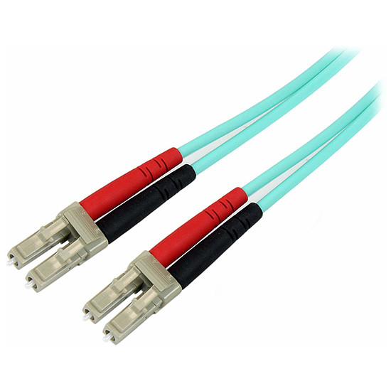 Câble fibre Optique Jarretiere fibre optique OM3 50/125 LC-LC Turquoise- 1 m