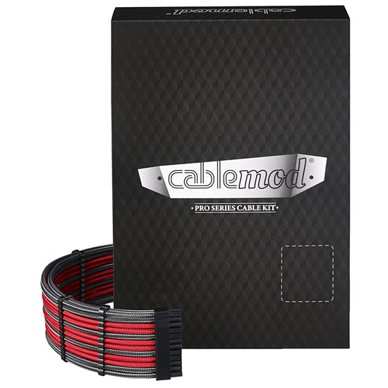 Câble d'alimentation CableMod PRO ModMesh C-Series AXi, HXi & RM Cable Kit - Carbone / Rouge