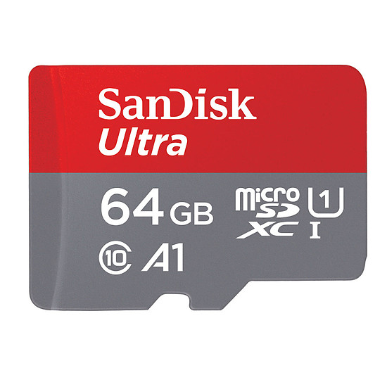 Carte mémoire SanDisk Ultra Android microSDXC pour APN 64 Go + Adaptateur SD