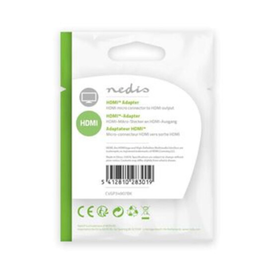 Adaptateur HDMI NEDIS Adaptateur HDMI Femelle vers micro HDMI Mâle - Autre vue