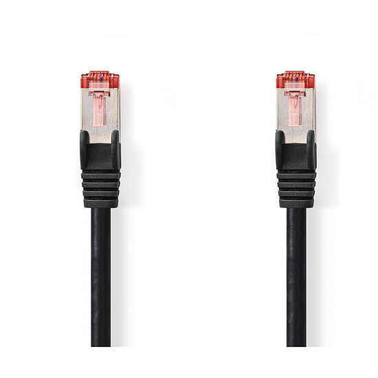 Câble RJ45 NEDIS Câble RJ45 catégorie 6 U/UTP 0.25 m (Noir) - Autre vue