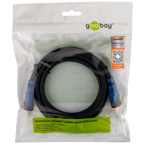 Câble HDMI Goobay Premium High Speed HDMI with Ethernet (1 m) - Autre vue
