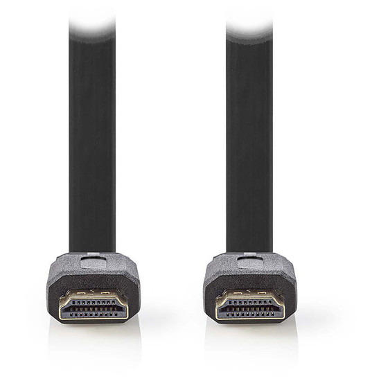 Câble HDMI NEDIS Câble HDMI plat haute vitesse avec Ethernet Noir (1.5 mètre)