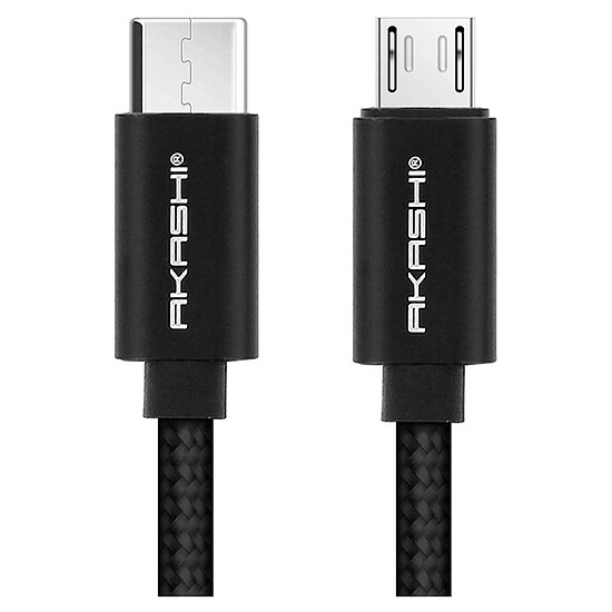 Adaptateurs et câbles Akashi Câble micro USB vers USB Type C