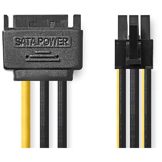 Câble d'alimentation NEDIS Adaptateur d'alimentation SATA vers PCI-E 6 Broches