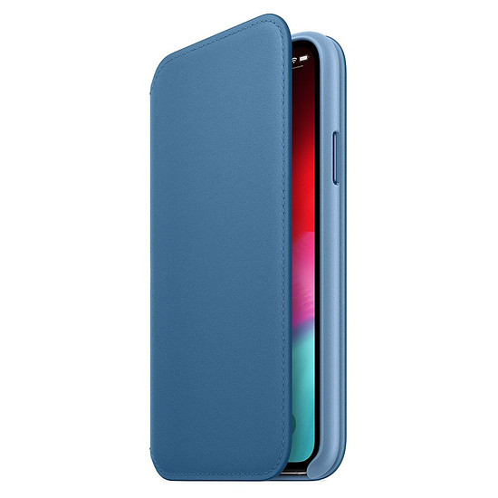 Coque et housse Apple Etui folio cuir (bleu) - iPhone XS