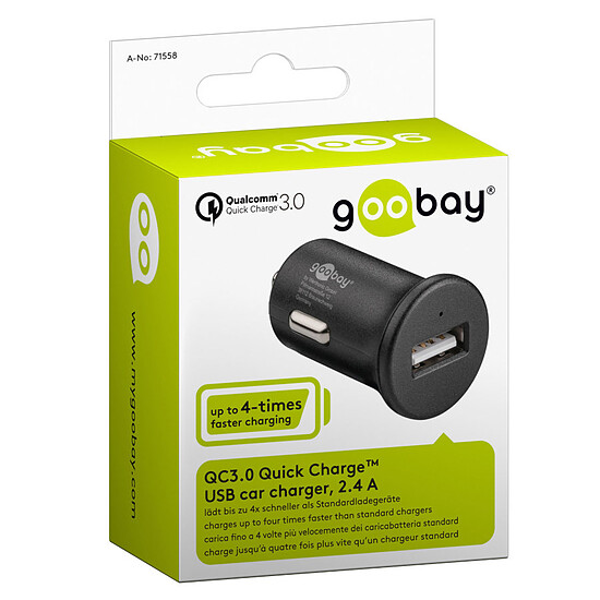 Accessoires Auto Chargeur rapide USB 2.4A sur prise allume-cigare (noir) - Autre vue