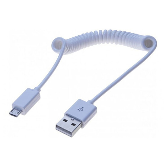 Câble USB Câble Spirale USB A mâle / micro USB B mâle - 60 cm