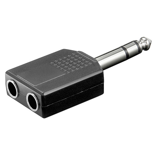 Adaptateur audio Dédoubleur Jack 6.35 mm stéréo
