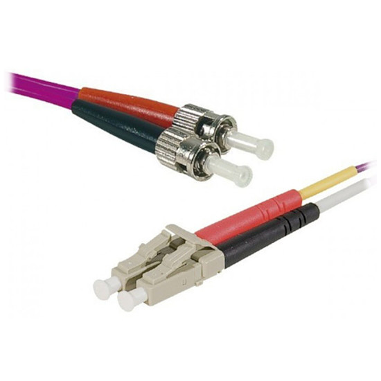 Câble fibre Optique Jarretière optique duplex multimode 2mm OM4 LC-UPC/ST-UPC (3 mètres)
