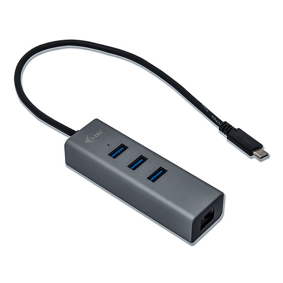 Câble USB i-tec USB-C Metal Hub 3 Port + Gigabit Ethernet