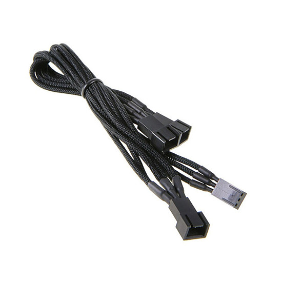 Câble d'alimentation BitFenix Alchemy Black - Câble d'alimentation gainé - 3 pins vers 3x 3 pins - 60 cm