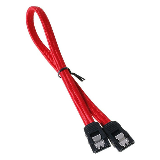 Câble Serial ATA BitFenix Alchemy Red - Câble SATA gainé 75 cm (coloris rouge)
