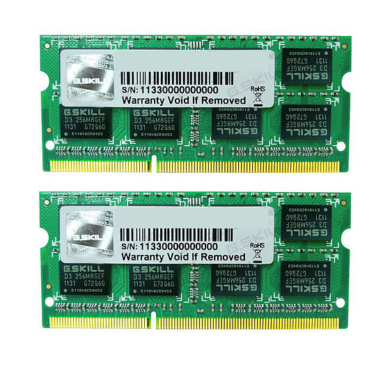 Mémoire G.Skill SO-DIMM DDR3L 2 x 4 Go 1600 MHz SQ CAS 9