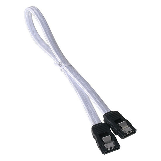 Câble Serial ATA BitFenix Alchemy White - Câble SATA gainé 75 cm (coloris blanc)