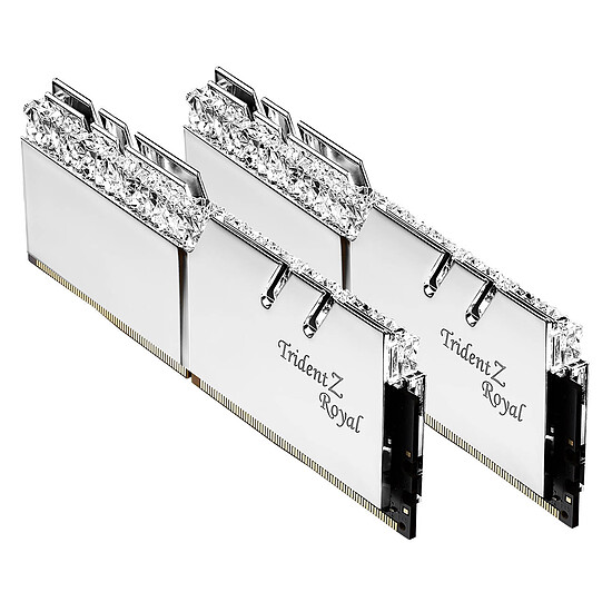 Mémoire RAM G.Skill Trident Z Royal Silver RGB 32 Go (2 x 16 Go) 3600 MHz DDR4 CL16
