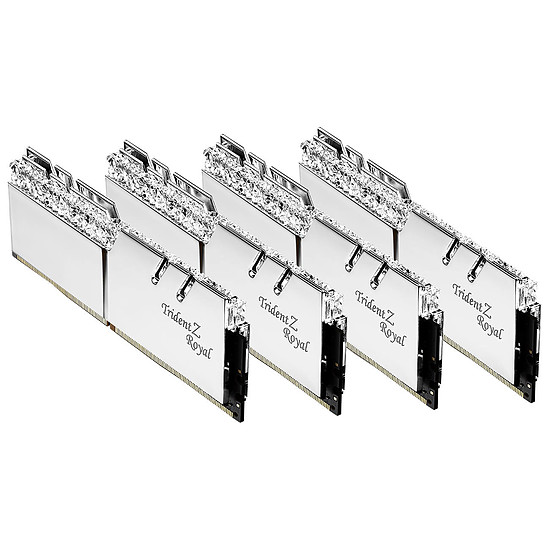 Mémoire G.Skill Trident Z Royal Silver RGB 32 Go (4 x 8 Go) 3000 MHz DDR4 CL16 Collector Edition