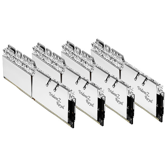 Mémoire G.Skill Trident Z Royal Silver RGB 32 Go (4 x 8 Go) 4000 MHz DDR4 CL17 Collector Edition