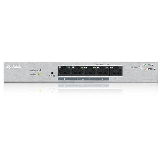 Switch et Commutateur ZyXEL GS1200-5HP - Switch 5 ports Gigabit Ethernet - Autre vue