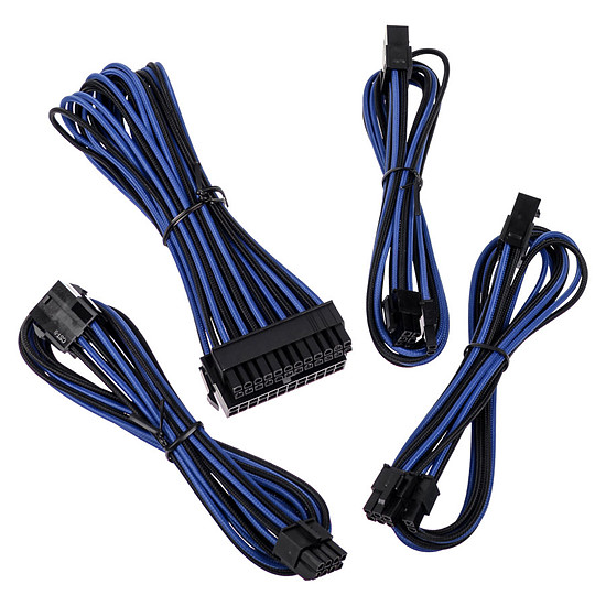 Câble d'alimentation BitFenix Alchemy - Extension Cable Kit - noir et bleu
