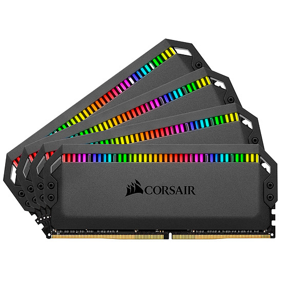 Mémoire Corsair Dominator Platinum RGB 64 Go (4 x 16 Go) DDR4 3200 MHz CL16 Black
