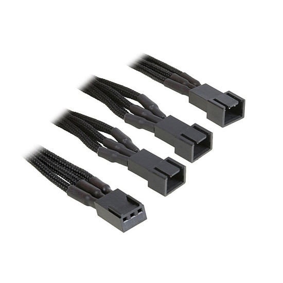 Câble d'alimentation BitFenix Alchemy Silver - Câble d'alimentation gainé - Molex vers 3x 3 pins - 20 cm