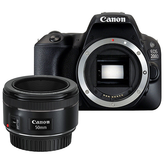 Appareil photo Reflex Canon EOS 200D + EF 50mm f/1.8 STM