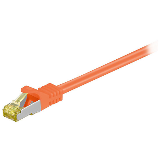 Câble RJ45 Cordon RJ45 catégorie 7 S/FTP 15 m (Orange)