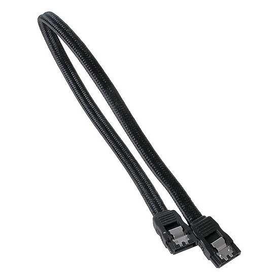 Câble Serial ATA BitFenix Alchemy Black - Câble SATA gainé 75 cm (coloris noir)