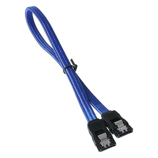 Câble Serial ATA BitFenix Alchemy Blue - Câble SATA gainé 75 cm (coloris bleu)