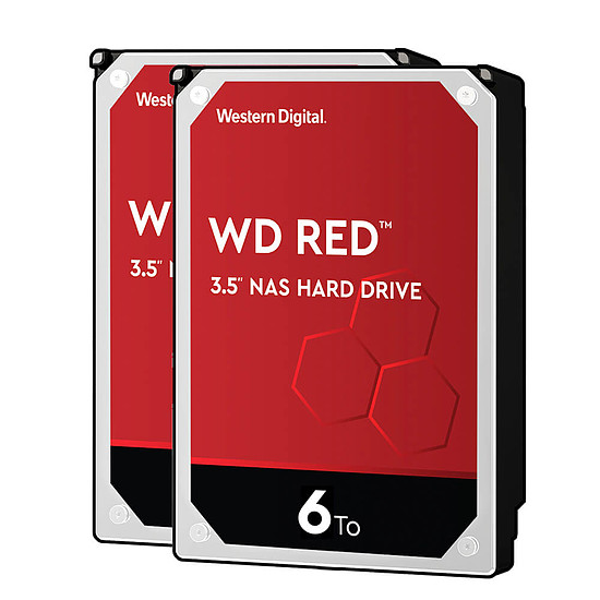 Disque dur interne Western Digital WD Red - 2 x 6 To (12 To) - 64 Mo
